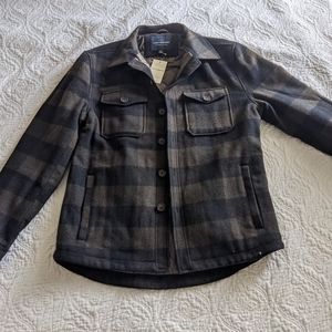 SM Lucky Brand Button Up Checkered Shirt Jacket